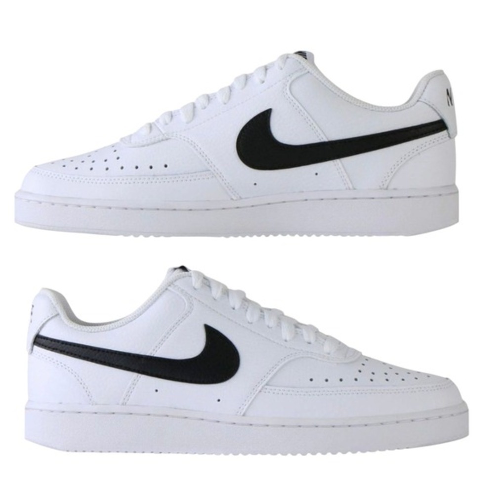 Nike Men's Court Vision Low Next Nature Sneakers, White/Black, Size‎ 12 New - Picture 2 of 15